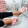 Sandales à enfiler pour femmes, chaussures plates à bout ouvert avec nœud, chaussures confortables et décontractées, grande taille, 2021