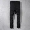 Sokotoo мужские тонкие тонкие хрустальные хрустальные горный хрусталь лоскутное разорванные джинсы мода патч черные растягивающие джинсовые штаны C1123