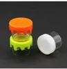 Küçük kapasiteli dabbing balmumu konteyner kutusu 6 ml cam kavanoz DAB kuru ot konsantre depolama şişesi silikon kapaklı
