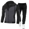 Jaqueta masculina outono inverno jaqueta e calça esportiva terno quente masculino treino jogger roupa de corrida academia fitness roupas esportivas Y1221