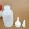 100ml LDPE Empty Plastic Squeezable Dropper Bottles Glue or Paste Pointed Tin Cover Bottle 100pcs/lot