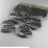 Продажа 4x4 Серые кружевные застежки Человеческие волосы Бразильские человеческие волосы Девственные волосы Объемная волна Швейцарские кружевные застежки3089702