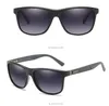Haute qualité mode hommes femmes polarisées sable noir lunettes de soleil conduite Sport Vintage rétro concepteur luxe carré lunettes de soleil