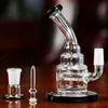 2022 Grube fajki wodne Rury wodne Heavy 370g Bongs Złącze 14mm Miska i paznokci Perc Bong Glass Plath Bubbler