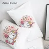 3D Cartoon Pillow Case Pillowcase Custom/50x70/50x75,Decorative Pillow Cover,Pink elephant Bedding for Kids/Baby/Child/Girl Y200103