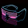 LED Luminous Glasses Halloween Glowing Neon Christmas Party Bril Flashing Light Glow Sunglasses Glass Festival Supplies Costumes1246E
