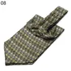 Mężczyźni Vintage Polka Dot Wedding Formal Cravat Ascot Self British Style Gentleman Polyester Silk Paisley SCIC TIE Suit Wedding