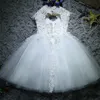 born Baby Girls Baptism Christmas Dresses White Sequin Beads Lace 1 Year Birthday Dress Infant Princess Christening Dress LJ201221