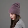 [Rancyword] Chapeaux d'hiver pour femmes en laine tricoté angora chapeau de bonnet femelle chaude chaleur chaude fourrure crullies cruelle pour fille rc2078 y201024