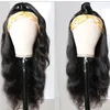 Stirnband-Perücke, 9A, brasilianisches Echthaar, gewellt, maschinell hergestellt, brasilianische Haarperücken, Naturfarbe