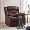 Living Room Furniture Orisfur. PU Leather Heated Massage Recliner Sofa Ergonomic Lounge with 8 Vibration Pointsa33 a55
