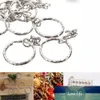 Silver Plated Metal Blank Keyring Keychain Split Ring Keyfob Key Holder Rings Women Men DIY Key Chains Accessories