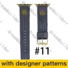 Modedesigners armband för 41 mm 42 mm 38 mm 40 mm 44 mm 45 mm iwatch 2 3 4 5 6 SE klockarmband Läderarmband Stripes klockband