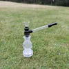 Toppuff Glass Water Furk Wazon Kształt Wagah Shisha 118mm Rury metalowe z długim szklanym uchwytem Metalowe usta Filtr