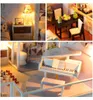 DIY Doll House Miniature Dollhouse Wooden House Furniture Kit Casa DIY Mini House Toys for Children Birthday Gift M16 M21 201217