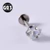 1pc G23 Titanium Gem Labret Lip Ring Star Zircon Horseshoe Barbell Crystal Top Ear Cartilage Tragus Helix Lobe Piercing Q jllxHC