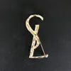New Arrival Women Letter Brooch Famous Letter Brooch Suit Lapel Pin Fashion Jewelry Accessories Gift for Love High Quality
