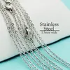 50 Pcs x Stainless Steel Necklace Chain NeoVogue 16 18 20 22 24 30 Inch Oval Link Cable Necklace Bulk Whole for Women & Men Y250b