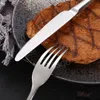 Stainless Steel Knife Fork Spoon Set Steak Table Knives Coffee Spoons Cake Dessert Forks Restaurant Kitchen Tableware Sets BH6002 TYJ