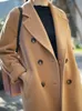 Kvinnor Elegant Vinter Cashmere Overcoat Lång Bandage Woolen Coat Cardigan Lös plus Storlek Abrigos Mujer Manteau Femme Hiver LJ201202