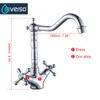 New Arrival Brass 360 Swivel Vintage Kitchen Faucet Sink Tap Black Mixer Kitchen Taps Single Handle Drinking Water Faucet T200424