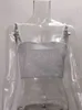 Moda Kadınlar Parlak Kayış Tank Üst Backless Gümüş Camiş Seksi Yeni Yıl 2022 Glitter Elmas Kırpılmış Üst Kız Korse Gece Parti Y220308