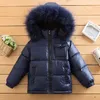 Kinderen Winter Duck Down Hooded Bontjassen Voor Jongens Meisjes Kinderen Dikke Waterdichte Parkas Peuter Baby Warm Jassen