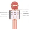 Microphones WS858 Microphone sans fil compatible Bluetooth Accueil Microphones karaoké Haut-parleur Lecteur de musique portable Enregistreur de chant KTV T220916
