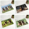 Cushion/Decorative Pillow German Shepherd Dog Floor Mat For Hallway Children Room Non-Slip Decor Pet Animal Doormat Flannel Carpet 40x60cm D