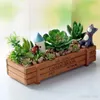 Retro Design Planters Fashion Wooden Garden Pot Anti Wear Desktop Flowerpot Fun Decorations Storage Box New 3 7hx ZZ