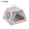 猫のベッド家具通気性ペットハウス洞窟子犬寝台クッションサマー竹マットデザイン猫用ベッド16700018