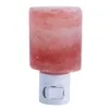 Hot selling Exquisite Cylinder Natural Rock Salt Himalaya Salt Lamp Air Purifier with Wood Base Amber Night Lights