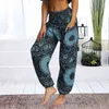 Harem calças senhoras mulheres casuais verão calças soltas feminino baggy boho aladdin impressão casual moda ioga calças 2021 h1221