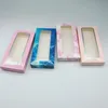 Caixa de embalagem de papel para cílios longos, 50/100 unidades, atacado, barato, embalagem de armazenamento de cílios bonitos