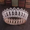 2021 Nieuwe prachtige zilveren witte kristallen volledige bruiloft tiara's en kronen bruids tiara's accessoires vintage barokke bruids tiaras kronen 12142