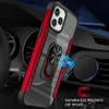 Soporte de anillo de dedo transparente híbrido, soporte magnético para coche, estuche rígido a prueba de golpes para iPhone 12 Mini 11 Pro Max XR XS 7 8 Plus