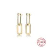 Romad requintado cadeia cadeia cair brincos para mulheres minimalismo geométrico zircão pavimentar dangle bringings prata 925 jóias pendientes B1205