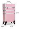 Vagn Cosmetic Case Profession Fascase Makeup Woman Bagage Travel Trolley Beauty Box Wheels Nails Rolling Toolbox foldable1269s