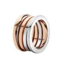High-end luxe Bulgaars S925 zilveren sieraden zilveren ring, ontwerper mannen en vrouwen cadeau verlovingsring
