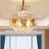 Amerikanische Krone Kristall Kronleuchter LED LED EUROPÄISCHE Luxus Klassische Kronleuchter Beleuchtung Leuchtmittel Esszimmer Lobby Wohnzimmer Innenbeleuchtung Dia50cm H56CM