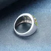 Anello da donna in peridoto naturale argento sterling 925 massiccio 2,76 carati gioielli da sposa in vera pietra preziosa anno regali di Natale 211217