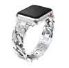 Women Diamond in acciaio inossidabile in acciaio inossidabile per Apple Watch 1 2 3 4 5 6 7 Fanda metallica IWatch 38/40/41mm 42/44/45 mm Gioielli di orologeria Bling Bracele Sostituzione