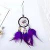 Manual Dreamcatcher Wind Chime Feather Bead Round Aeolian Bells Home Furnishing Decorative Trinkets Dream Catcher Hanging 7 5yxa G2