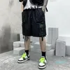 Shorts pour hommes 2022 Summer Cargo Pantalons Hommes Harajuku Mode Streetwear Hip Hop Punk Mâle Pantalons Rubans Noir Vêtements Militaires