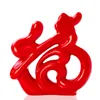 1 Pz3 PzSet Cervo in ceramica Figurine Porcellana Famiglia dei cervi Statua di animali Ornamenti moderni Regalo di nozze Gabinetto di casa Decor G T200331