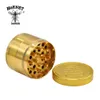 Guldmyntkvarn Zinklegering 50MM 4-lagers metall örtkvarn med diamanttänder Tobak Miller grinder kryddkross