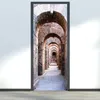 クラシックヨーロッパスタイルのドアステッカー3Dステレオアーチストーンアートデコレーション壁紙リビングルームキッチンPVC防水壁画3751234