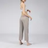 Ll Sports Pants Tasarımcı Gevşek Kadınlar Yoga Pantolon Pocket Elastik Bel Fiess Push Uptrusers Spor Pantolon Spor Eğitimi Pantolon Ladies