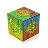 Sigara Aksesuarları 6 kenar baskı Rubik039s Cube Duman Öğütücü 60mm Çapı Metal Duman Grinders1029304