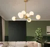 Nordic LED Chandelier For Living Room Dining Kitchen Gold Modern Ball Ceiling Hanging Lamp In The Hall Loft Home Light Fixture